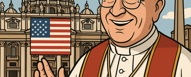 De American dream is geland in het Vaticaan Amerikaanse paus