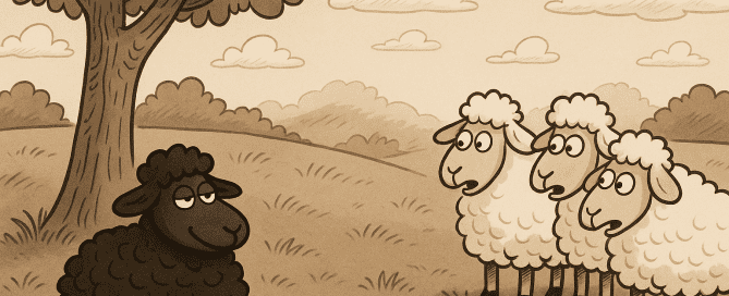 Zolang jij denkt dat het zwarte schaap lastig is het zwarte schaap-column-digitaledruktemaker.nl