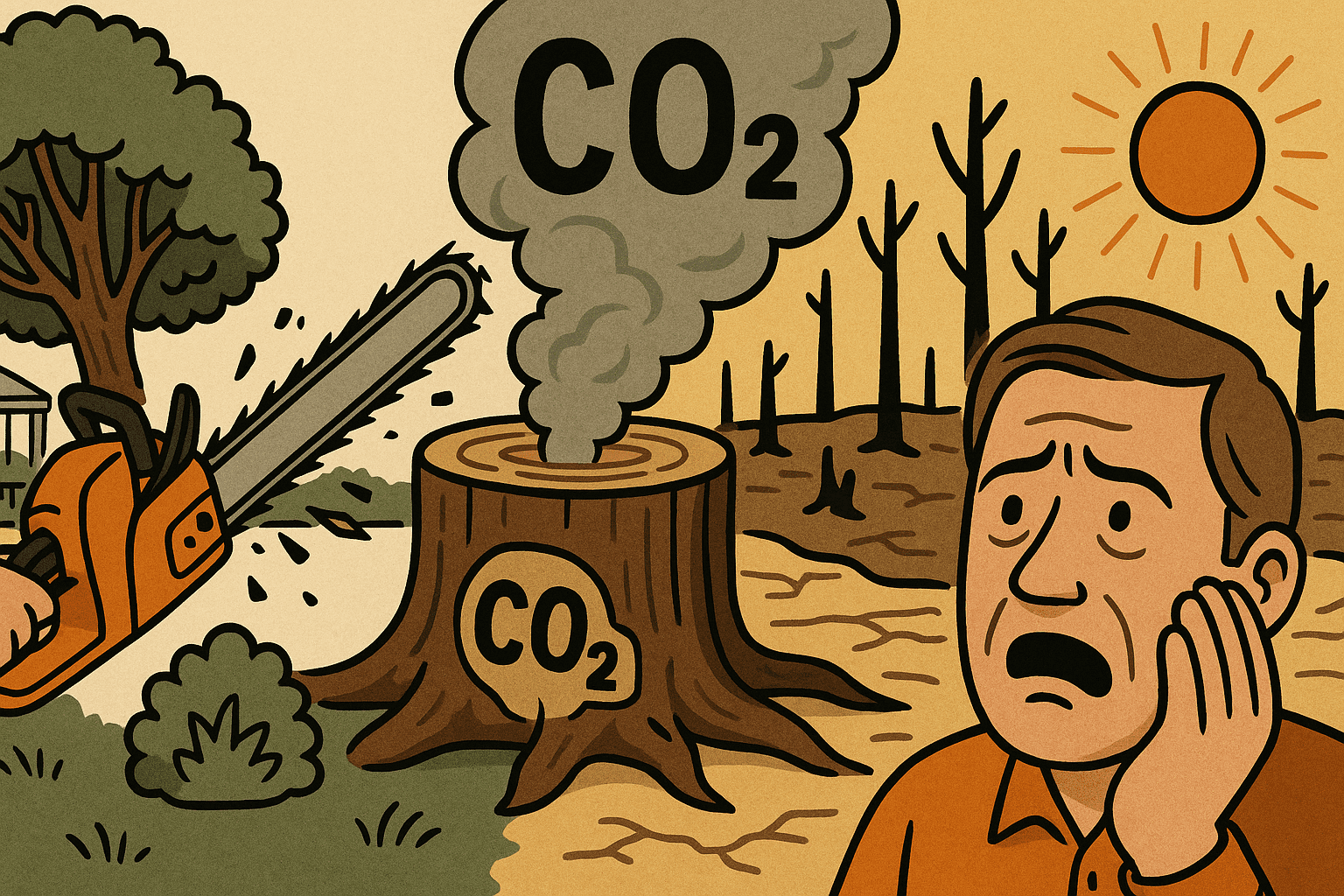 massaal houtkap veroorzaakt co2 problemen
