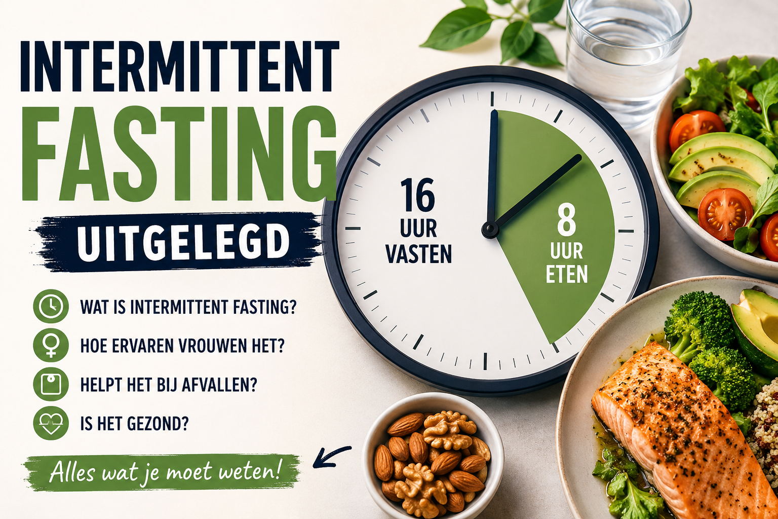 Hoe moet je intermittent vasten-Hoeveel kilo per week val je af met intermittent Fasting-Wat doet je lichaam na 16 uur vasten-Wat zijn de nadelen van intermittent fasting-eveline meijvogel-evelinemeijvogel.nl