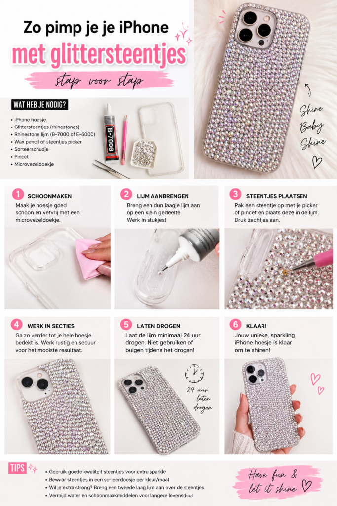 Kun je je telefoon versieren met strasssteentjes-eveline meijvogel-evelinemeijvogel.nl-glitter steentjes hobby