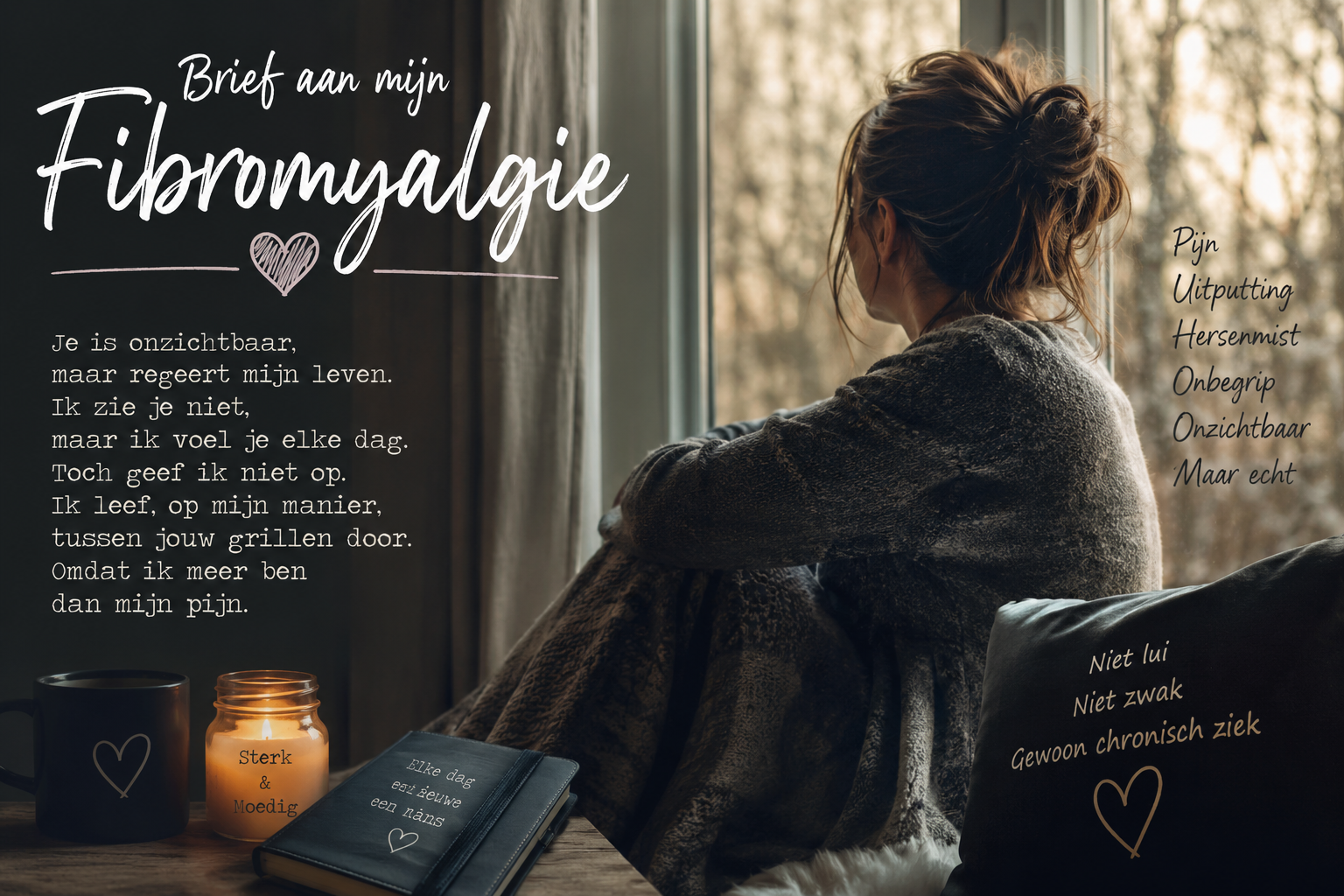 Blog fibromyalgie-brief aan mijn fibromyalgie - eveline meijvogel - chronisch ziek