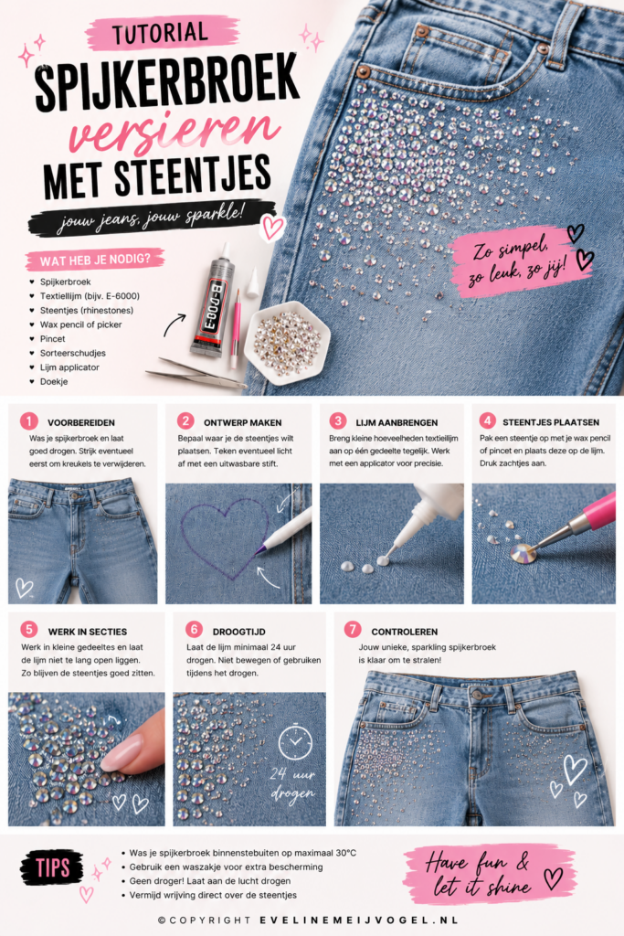 glittersteentjes trend-eveline meijvogel-evelinemeijvogel.nl-glitter steentjes plakken als hobby-jeans glitter-glitter jeans