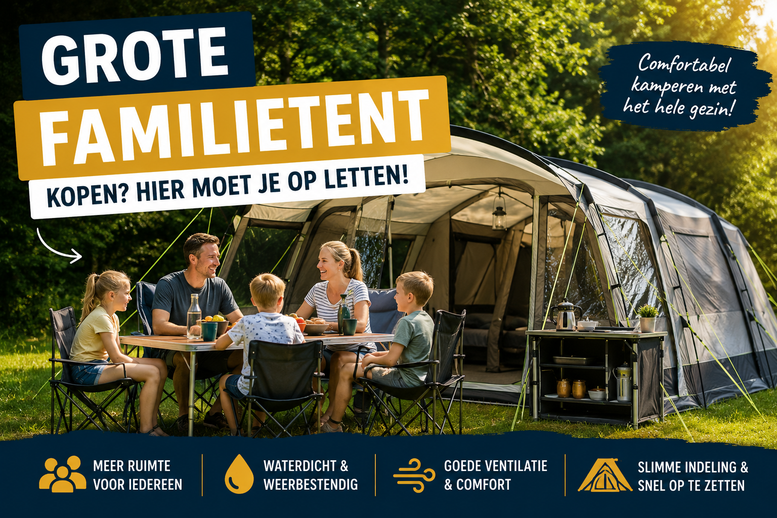 grote familietent kamperen gezin grote familietent kopen-eveline meijvogel